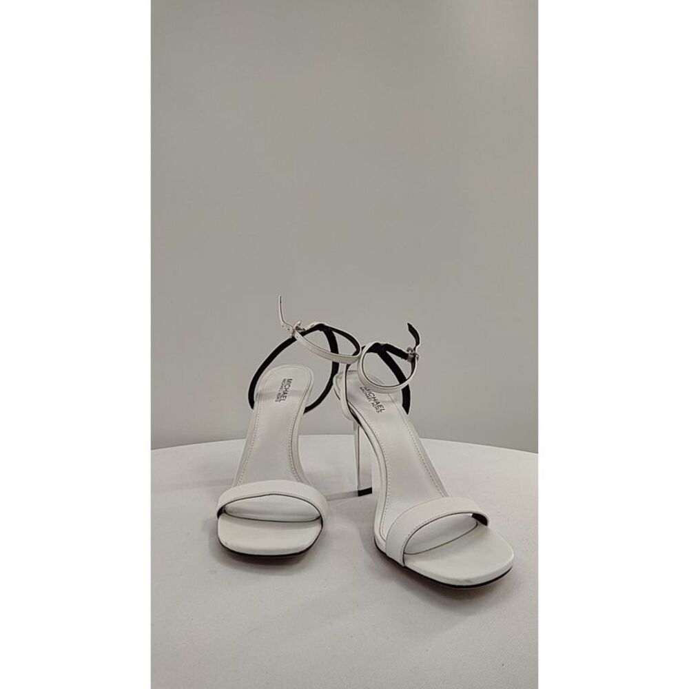Michael Kors White and Black Ankle-Strap Sandals